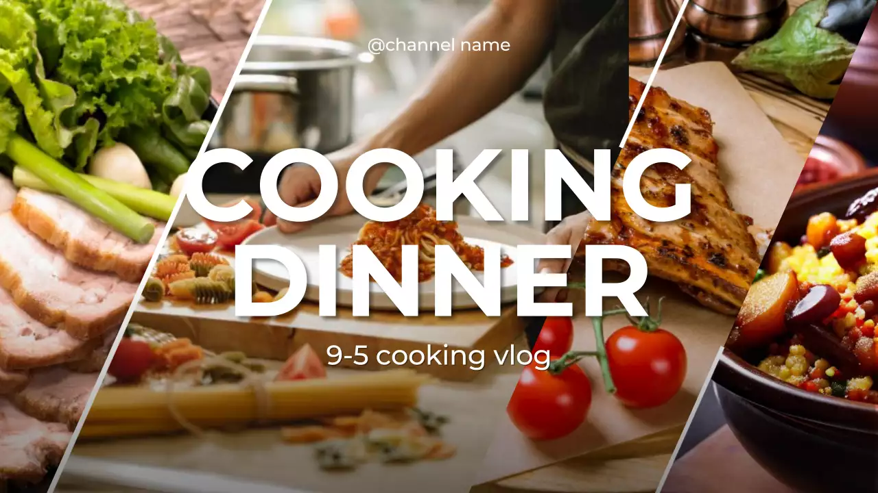 Green Modern Cooking Vlog YouTube Thumbnail