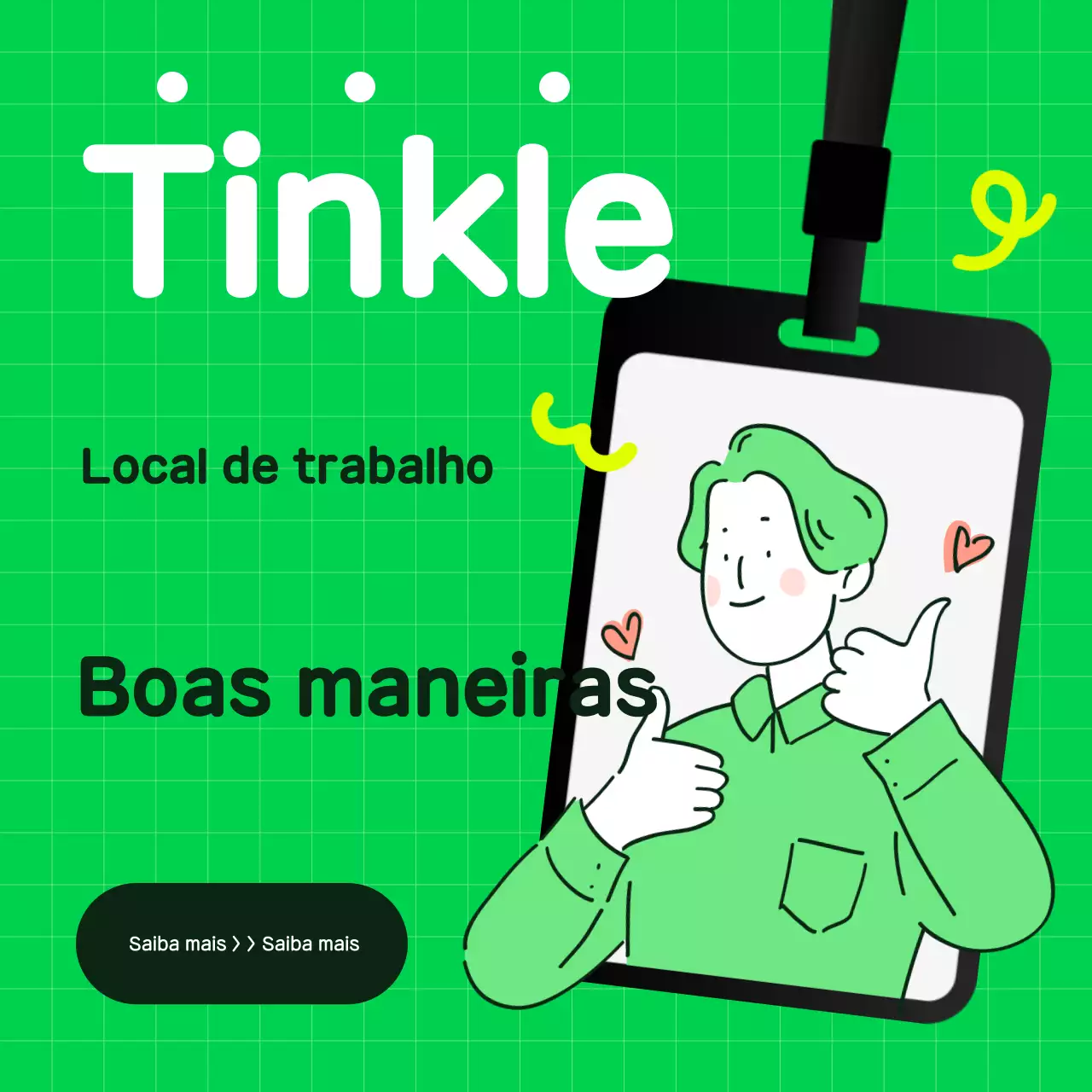 Materiais de formação ecológicos e simples sobre etiqueta no local de trabalho