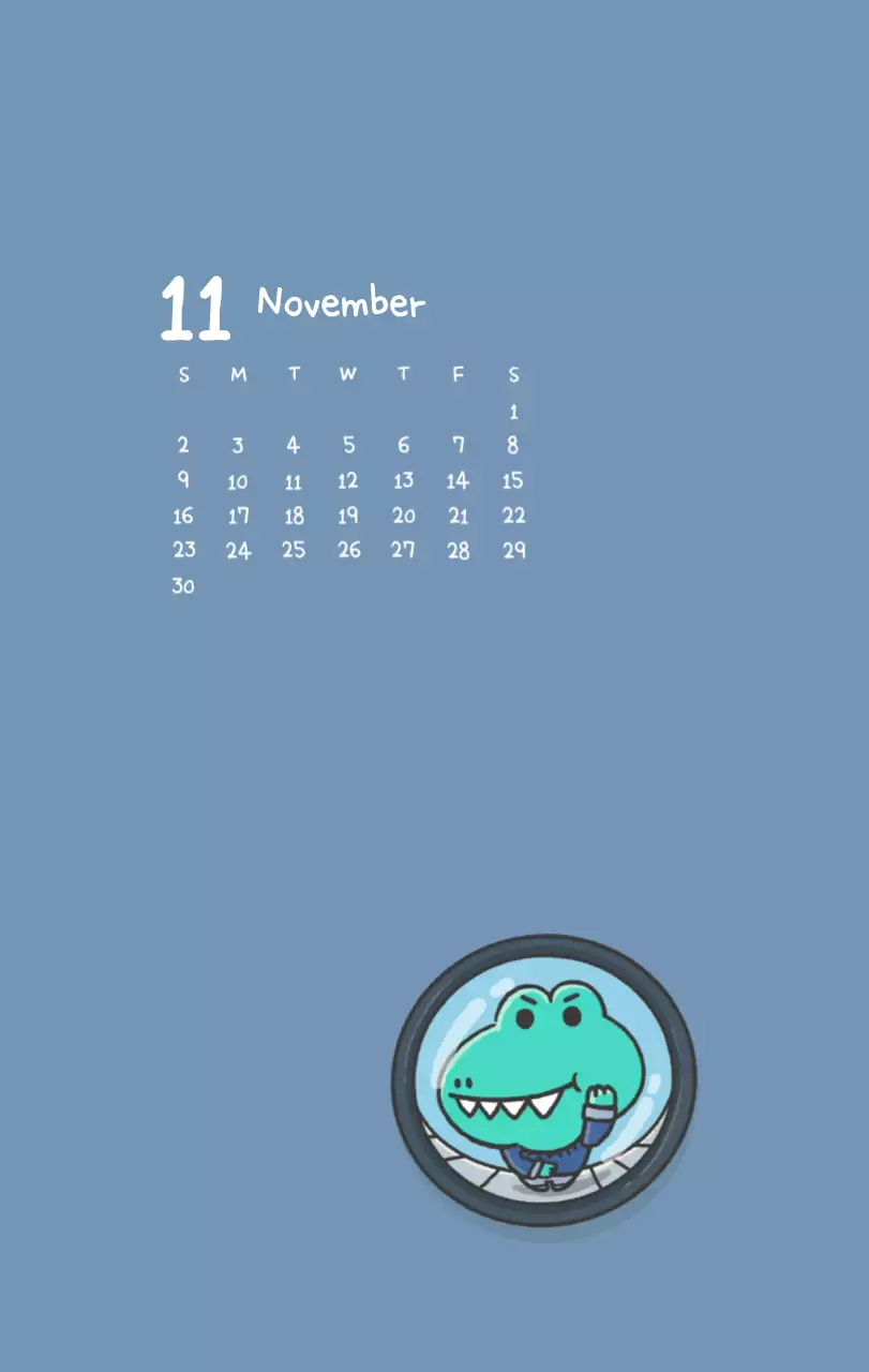 Ein Kalender mit einem niedlichen Ago-Illustrationskonzept