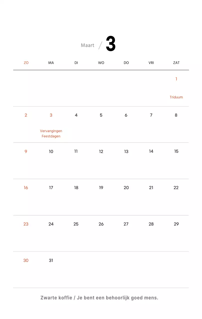 Eenvoudige bureaukalender met koffiefoto's voor cafés in witte tinten