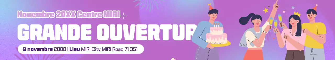 Événement ouvert moderne Mauve