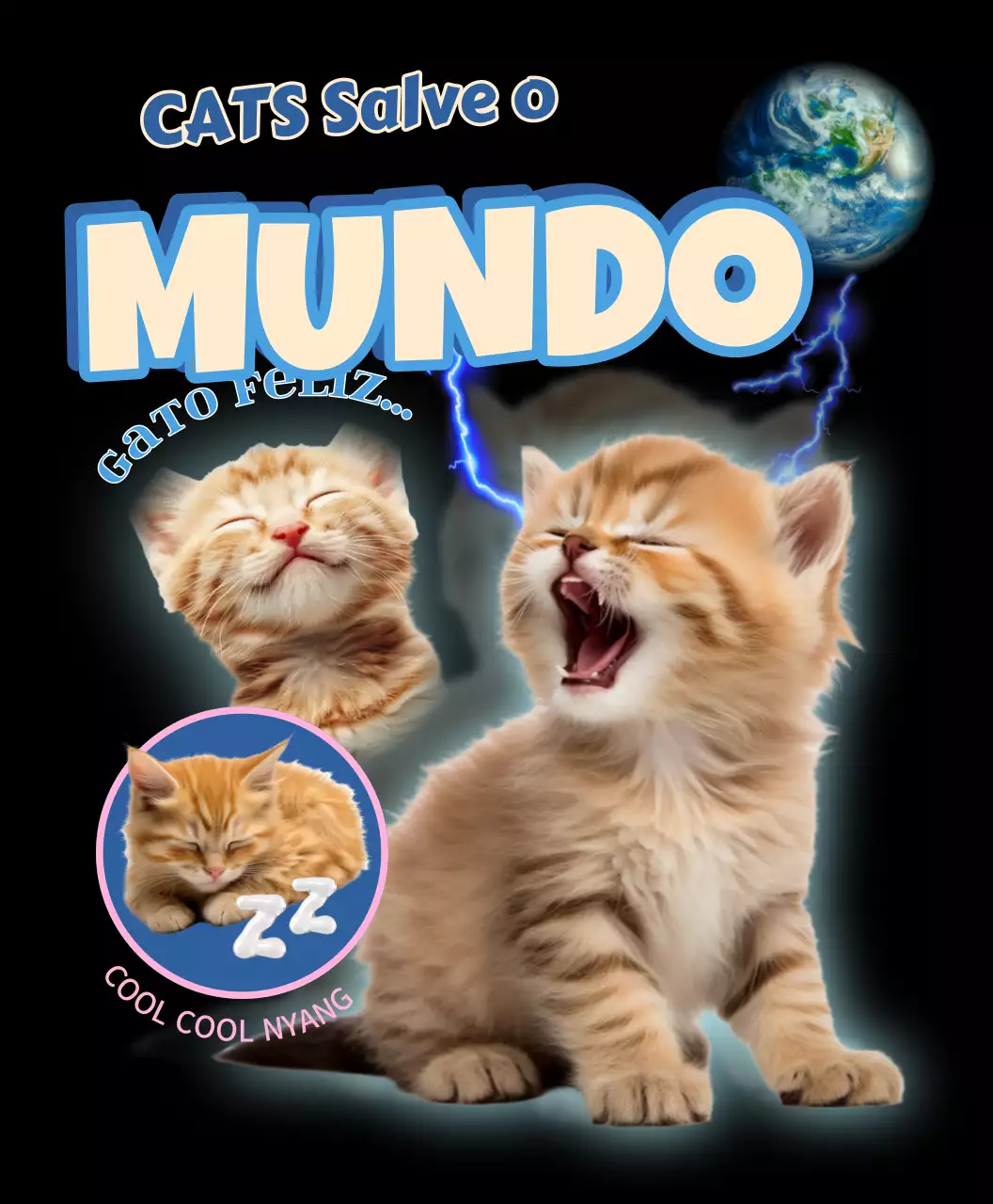 Paródia de animais negros engraçados