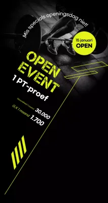 Zwarte moderne fitnessevenementen