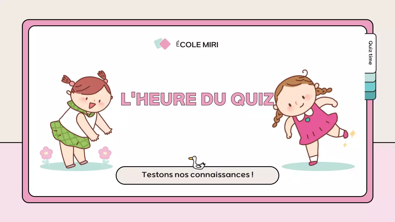 matériel d'étude pour le quiz sur le jeu rose