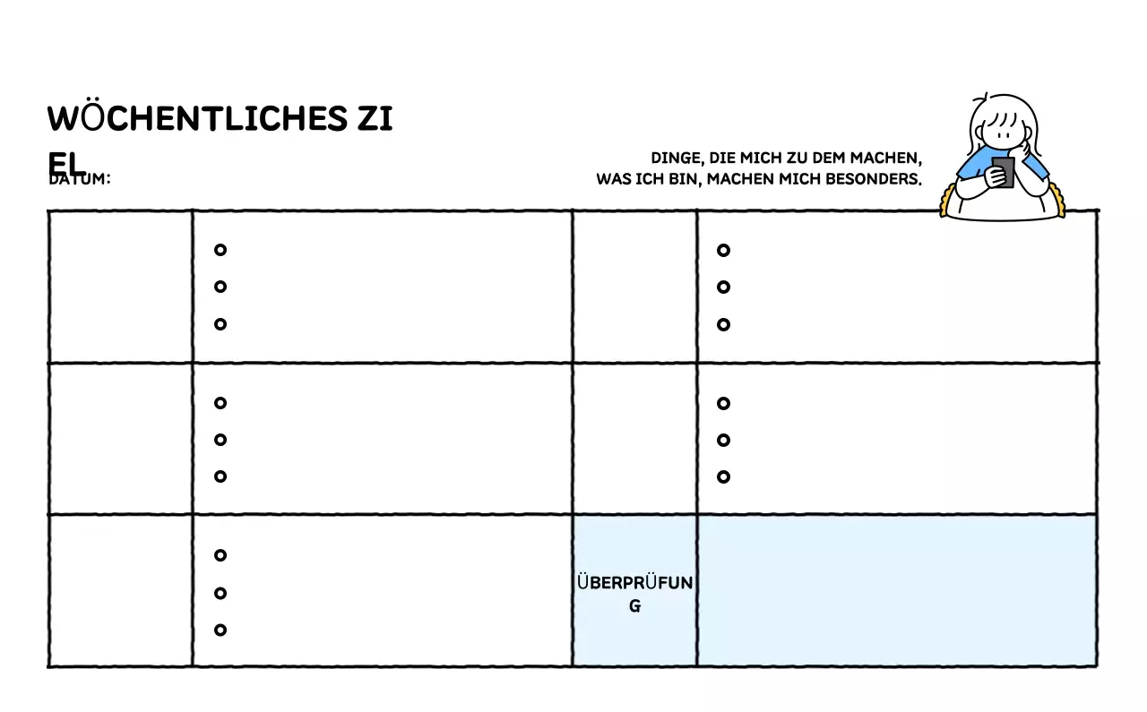 Illustrierter Kalender mit schönem Linienstil
