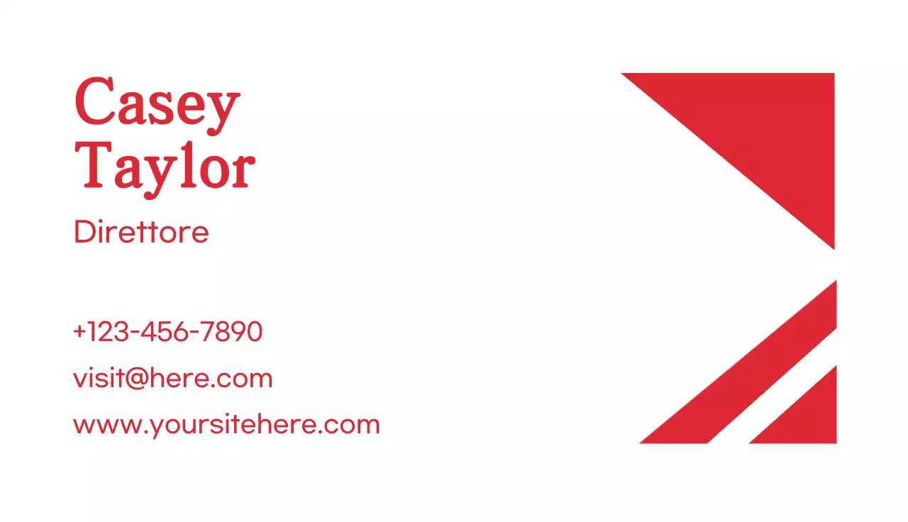 biglietto da visita geometrico rosso
