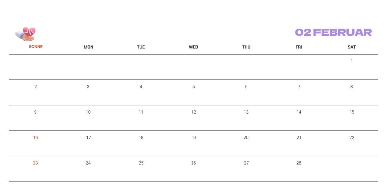 Ein festliches Krankenhaus mit Illustrationen zum Thema Gesundheit und Familie und farbenfrohen Akzenten