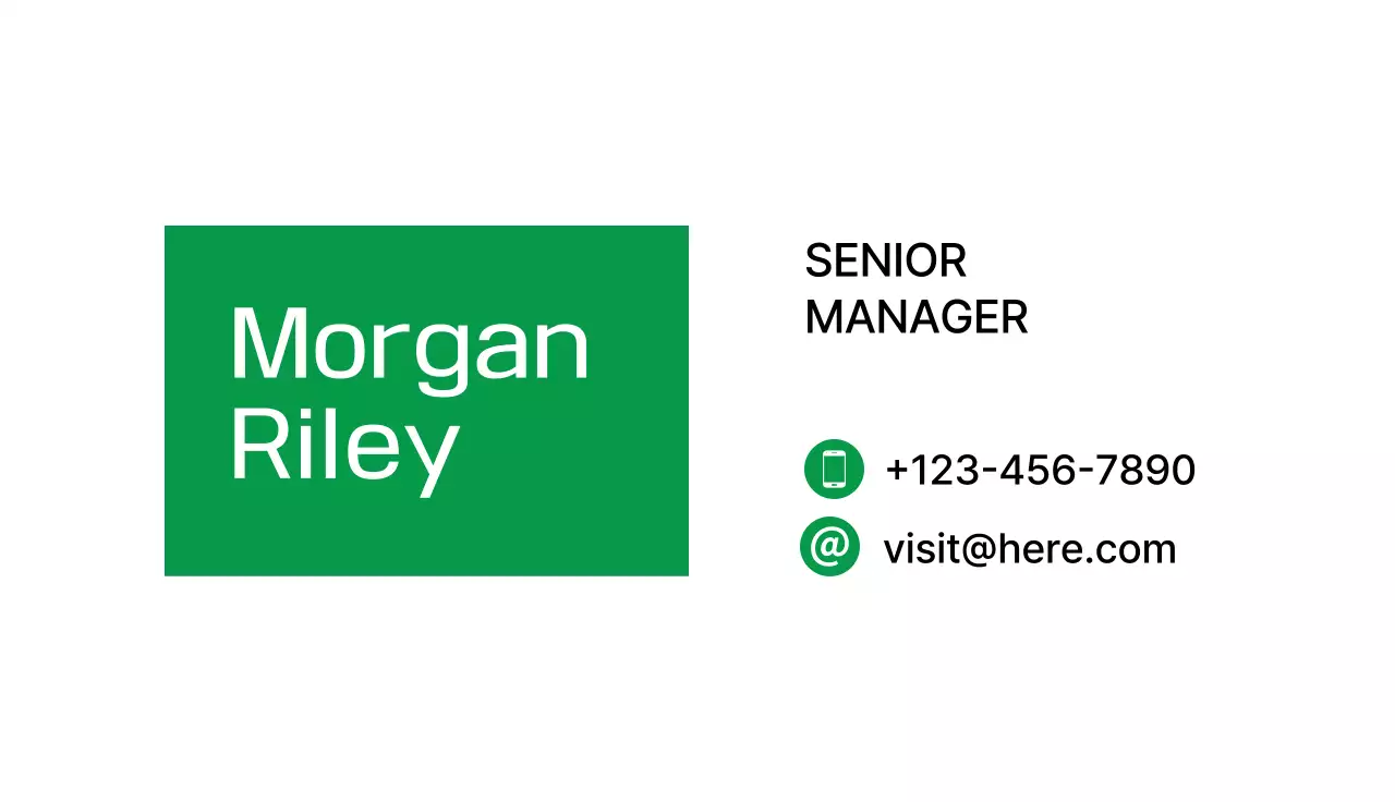 groen modern visitekaartje
