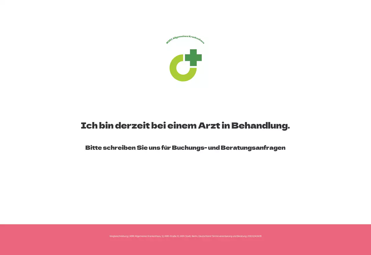 Ein festliches Krankenhaus mit Illustrationen zum Thema Gesundheit und Familie und farbenfrohen Akzenten