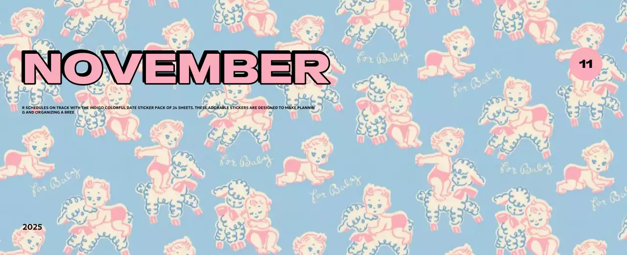 Colorful calendars with a variety of retro illustrations