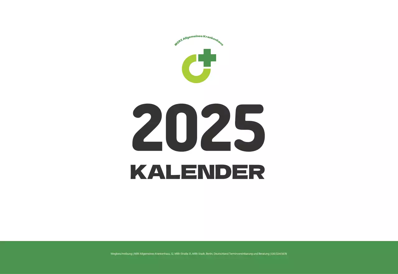 Ein festliches Krankenhaus mit Illustrationen zum Thema Gesundheit und Familie und farbenfrohen Akzenten