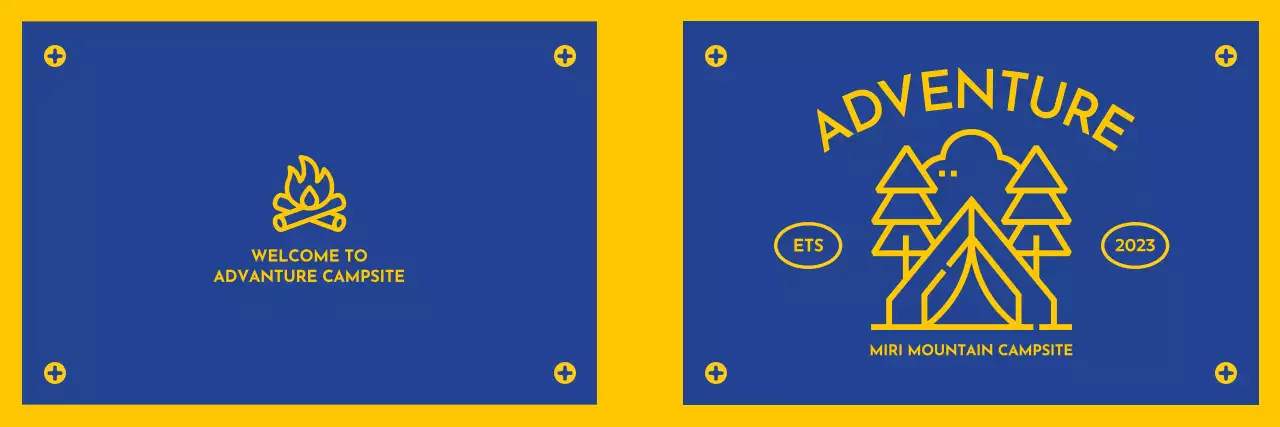 イラストアイコンを活用したキャンプ場デザイン