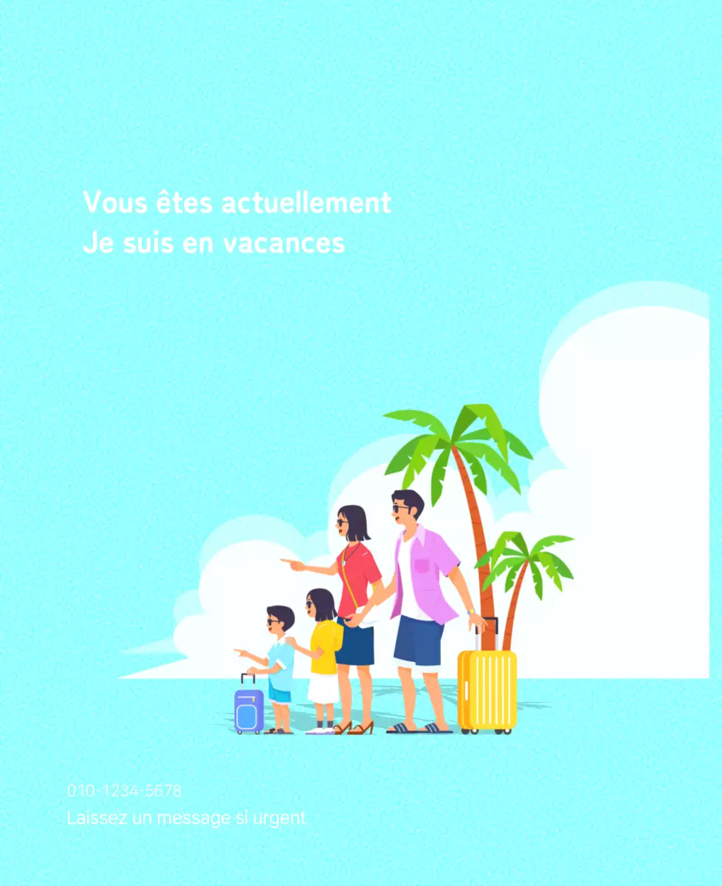 Illustration d'une famille multicolore