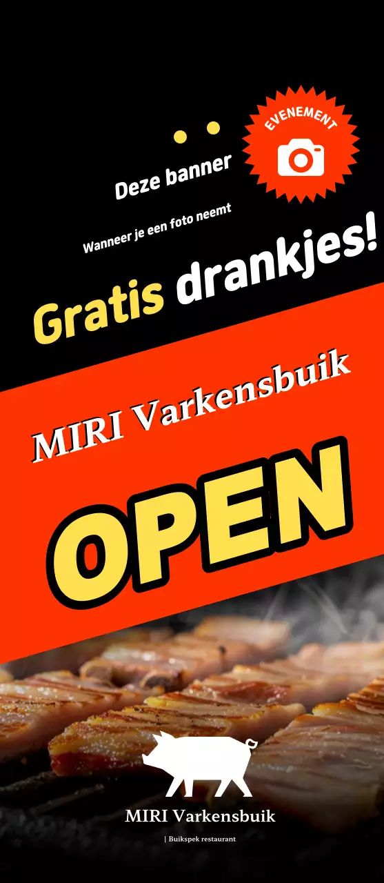 Oranje Eenvoudig Voedsel Promotie