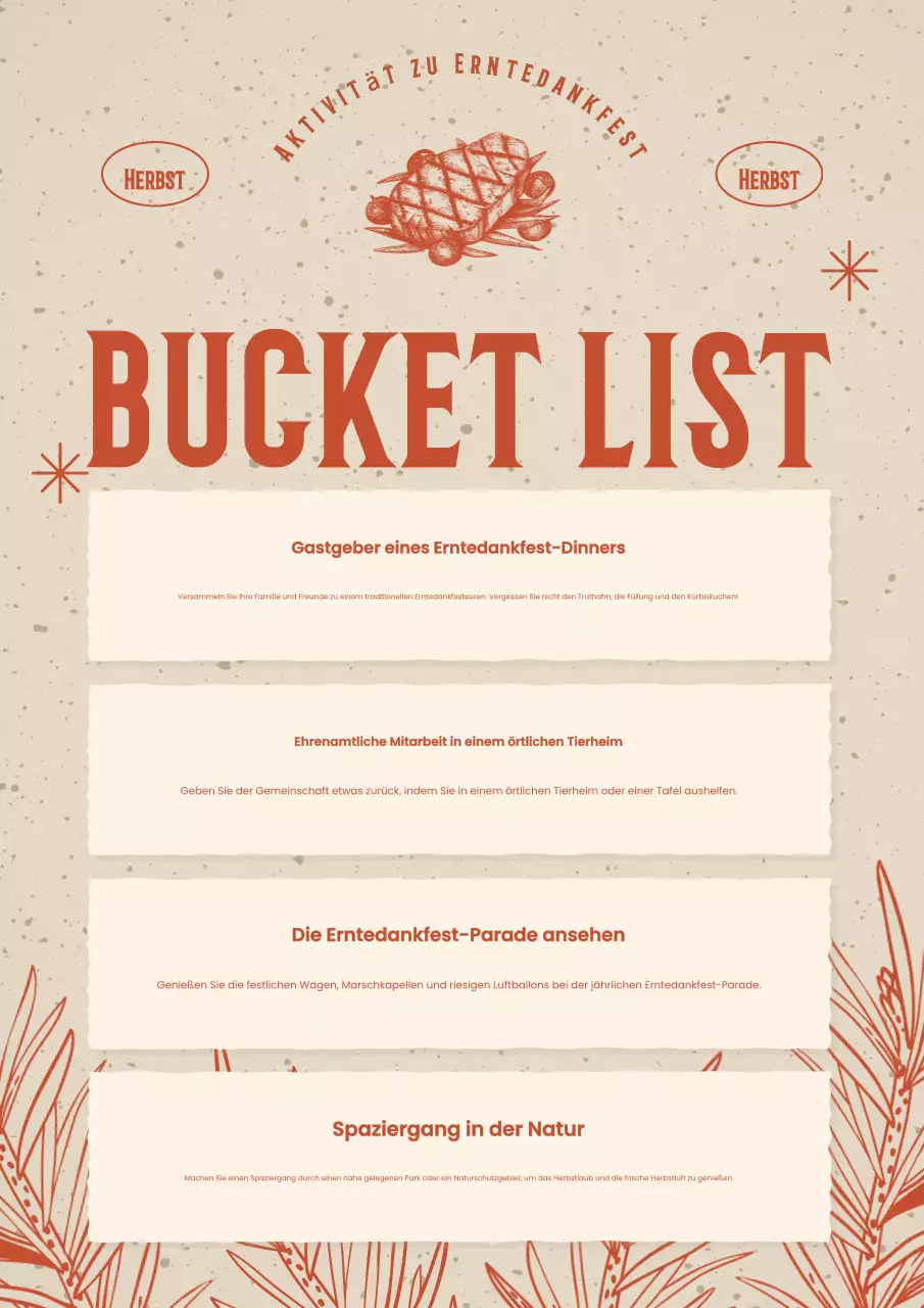 beige vintage Thanksgiving-Führer