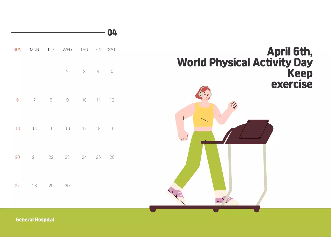 A holiday hospital with health and family themed illustrations and colorful accents