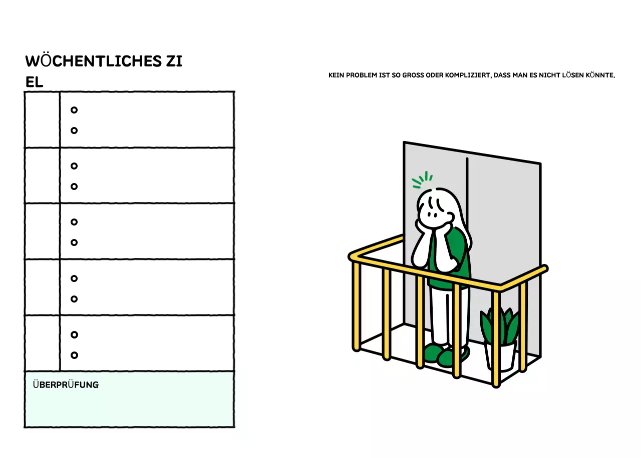 Illustrierter Kalender mit schönem Linienstil