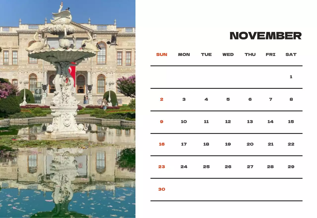 Kalender bersih foto langit