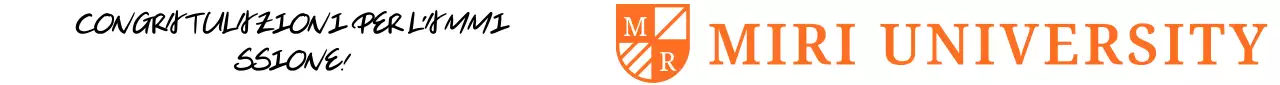 Arancione Semplice Congratulazioni per l'ammissione