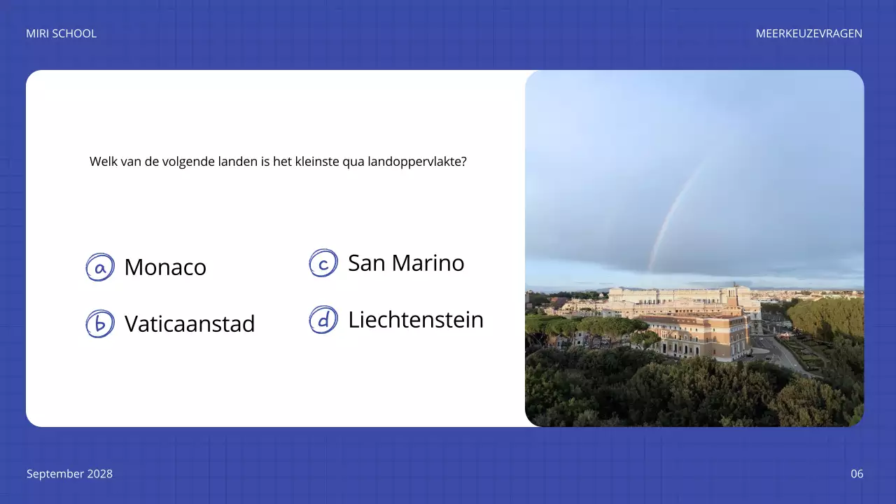 aankondiging blauwe ludieke quiz