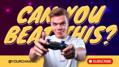 Purple Trendy Gaming Promotion YouTube Thumbnail