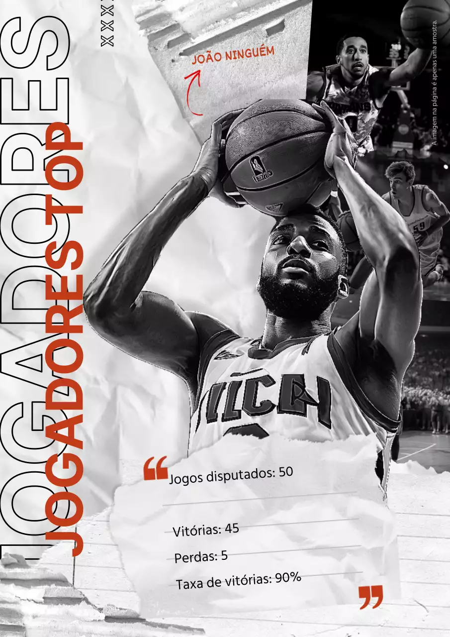 anúncio de basquetebol da orange bold