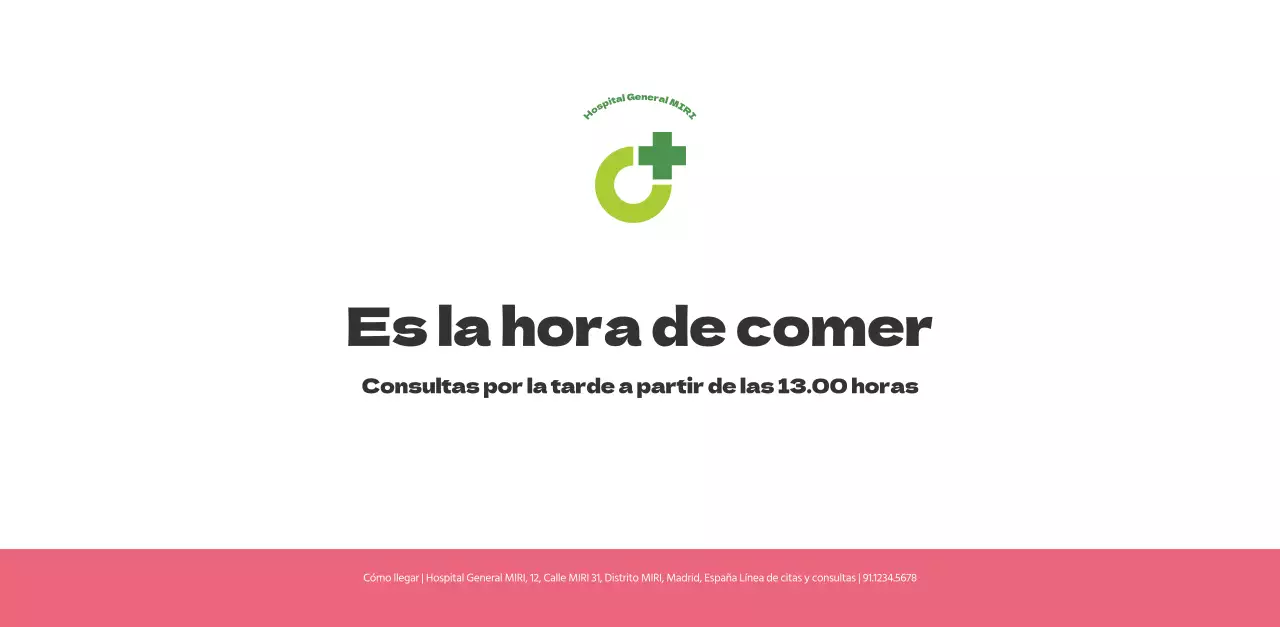 Un hospital festivo con ilustraciones de temática sanitaria y familiar y acentos de color