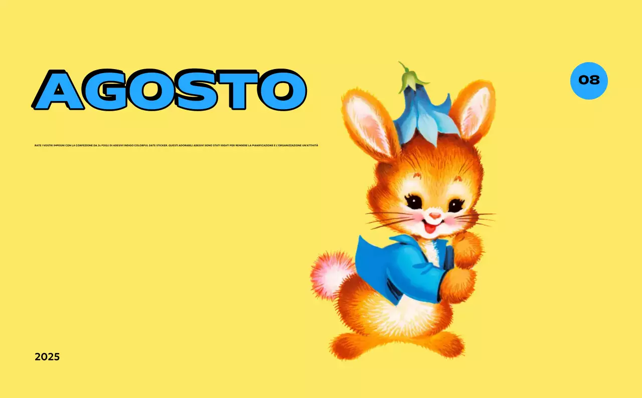 Calendari colorati con una varietà di illustrazioni retrò