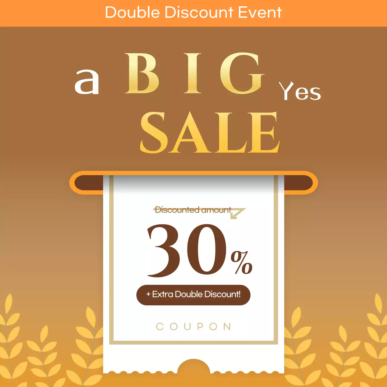 Carrossel de promoção de outono da moda laranja no Instagram