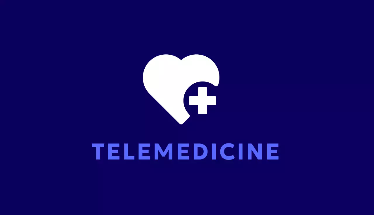 tarjeta de visita de telemedicina blue minimal