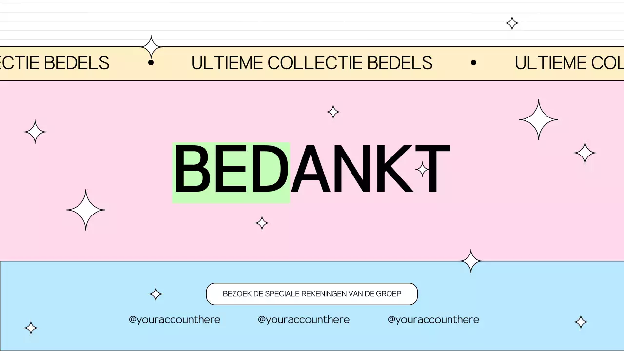 Kleurrijke trendy leden promotie