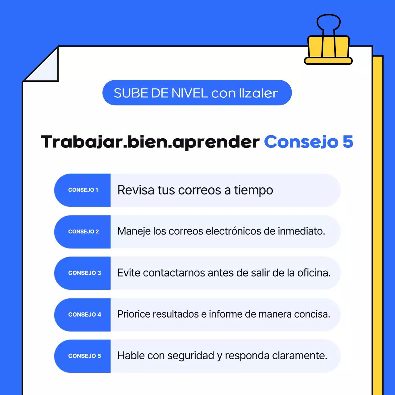 Una sencilla guía azul y amarilla para la vida laboral