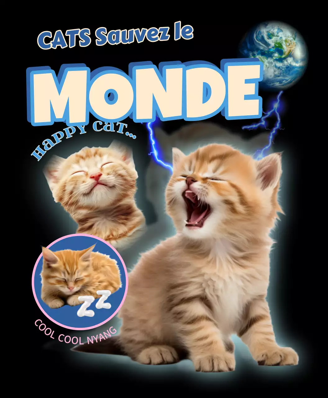 Parodie d'animal drôle et noir