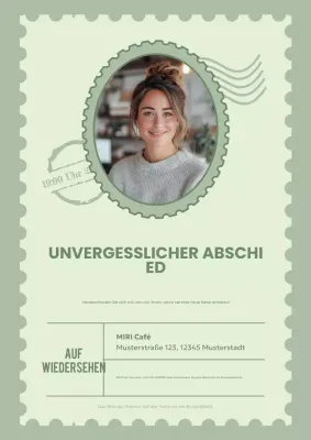 weise moderne Abschiedseinladung