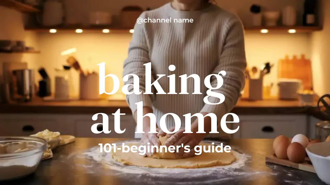 Beige Rustic Baking Guide YouTube Thumbnail