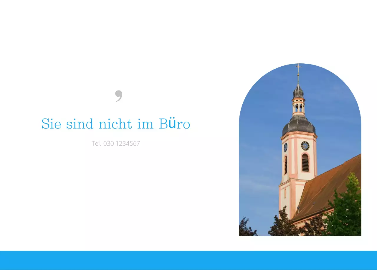 Blaues modernes Konzept Kirchenkalender