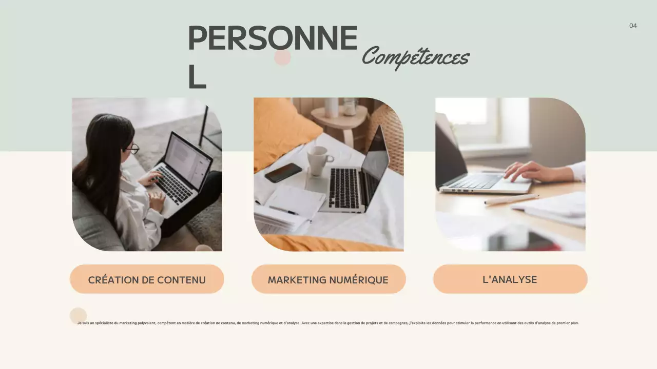 Portefeuille créatif abstrait beige