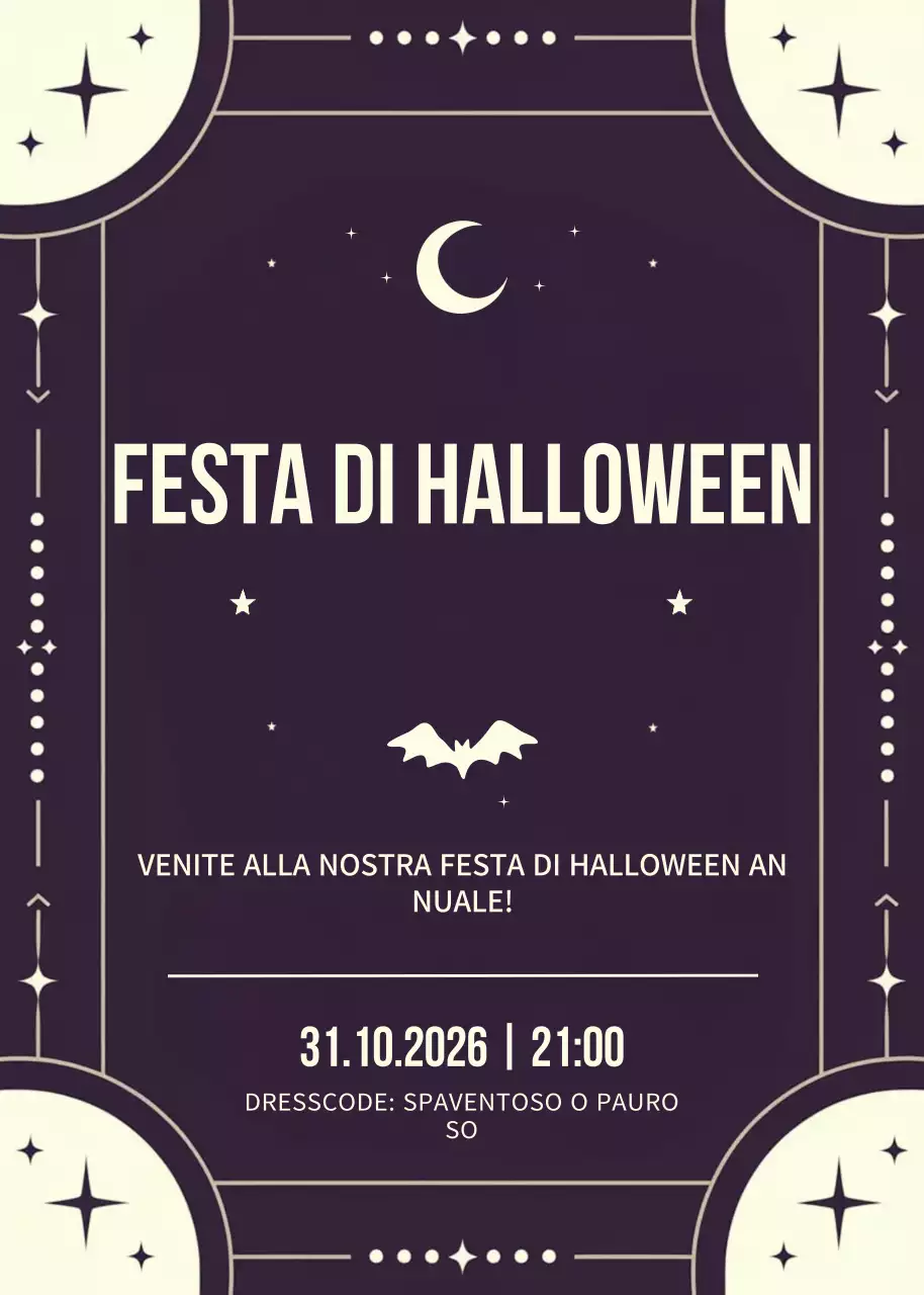 Invito di Halloween retrò nero