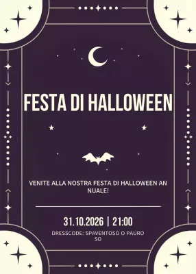 Invito di Halloween retrò nero