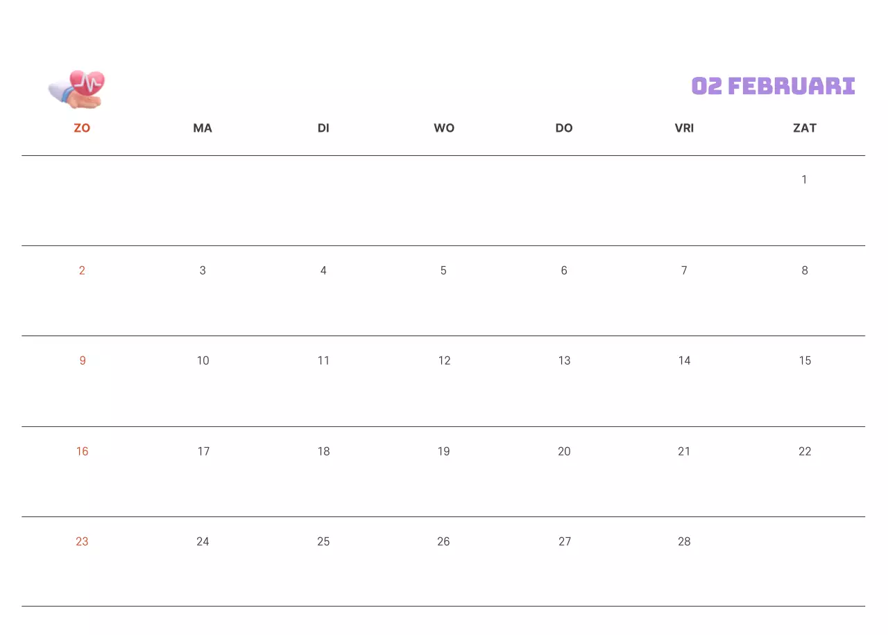 Een feestelijk ziekenhuis met illustraties met gezondheids- en gezinsthema's en kleurrijke accenten