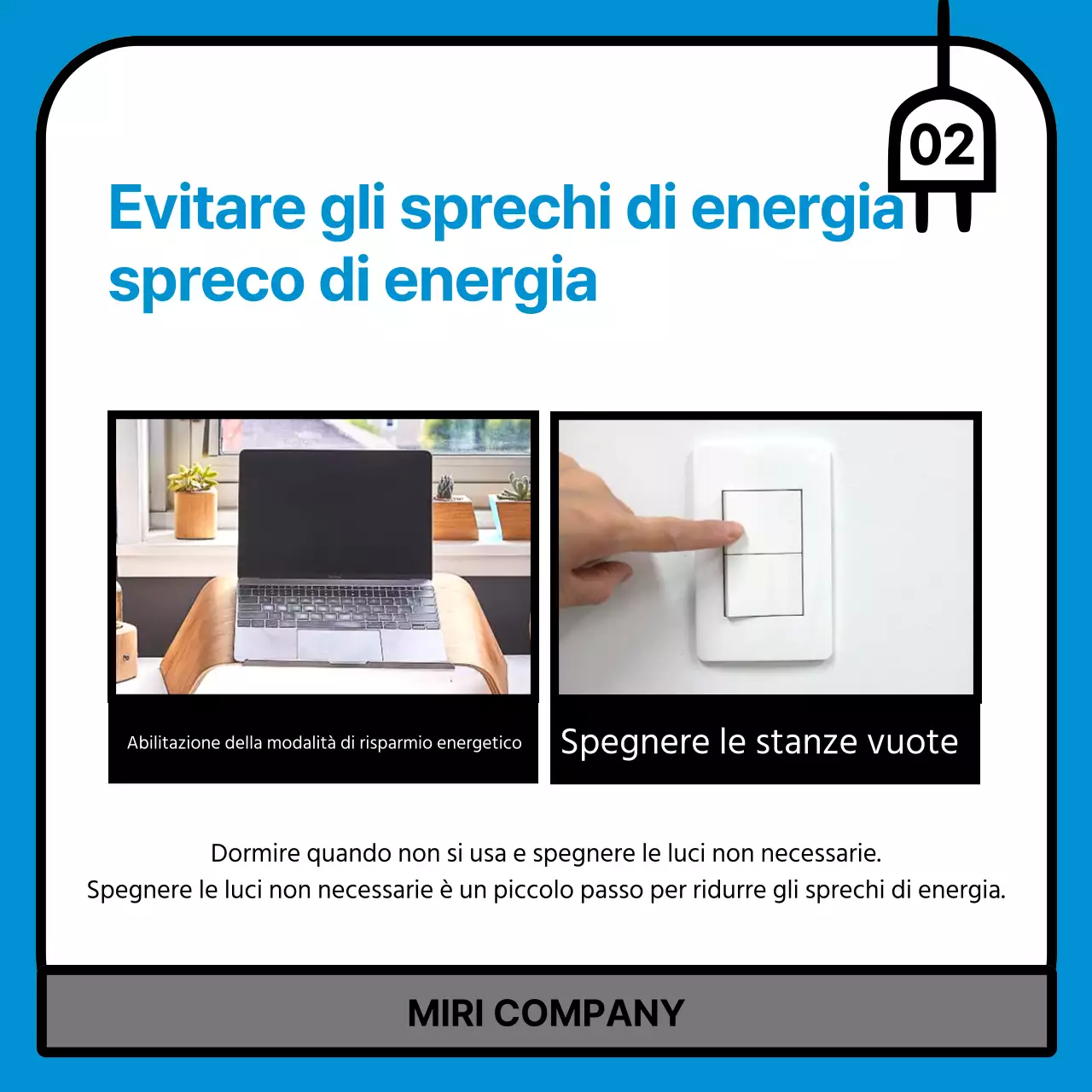Campagna di risparmio energetico Blue Simple