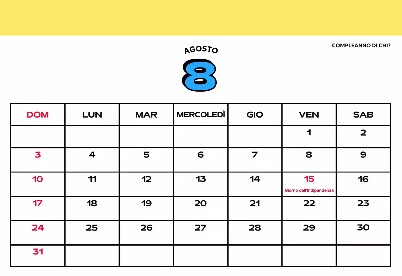 Calendari colorati con una varietà di illustrazioni retrò