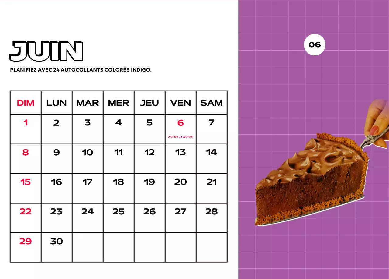 Calendriers colorés avec une variété d'illustrations rétro