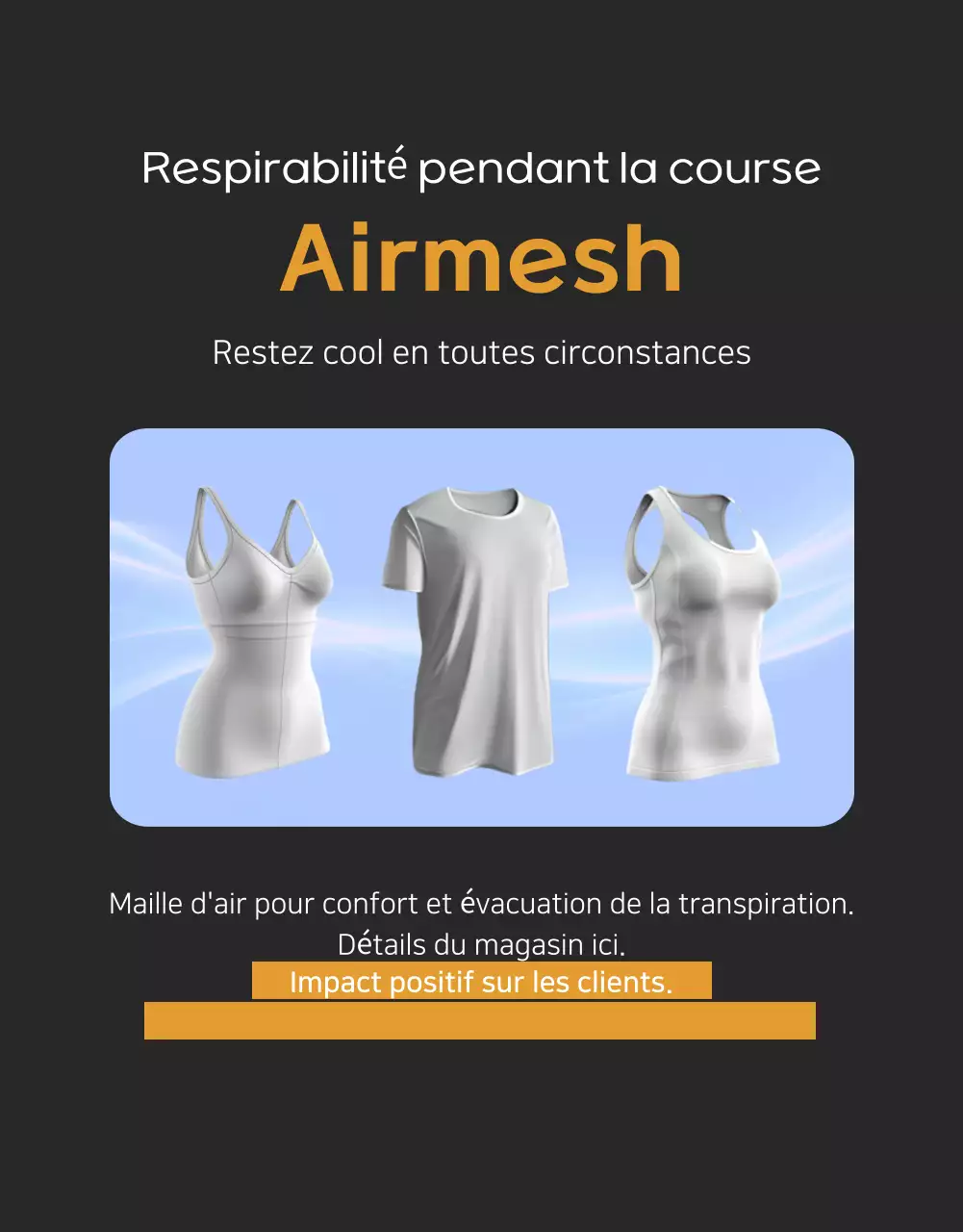 Promouvoir les produits sportifs modernes jaunes