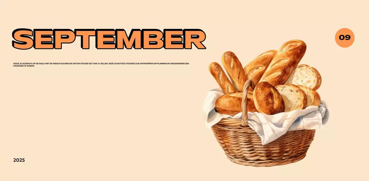 Kleurrijke kalenders met verschillende retro-illustraties