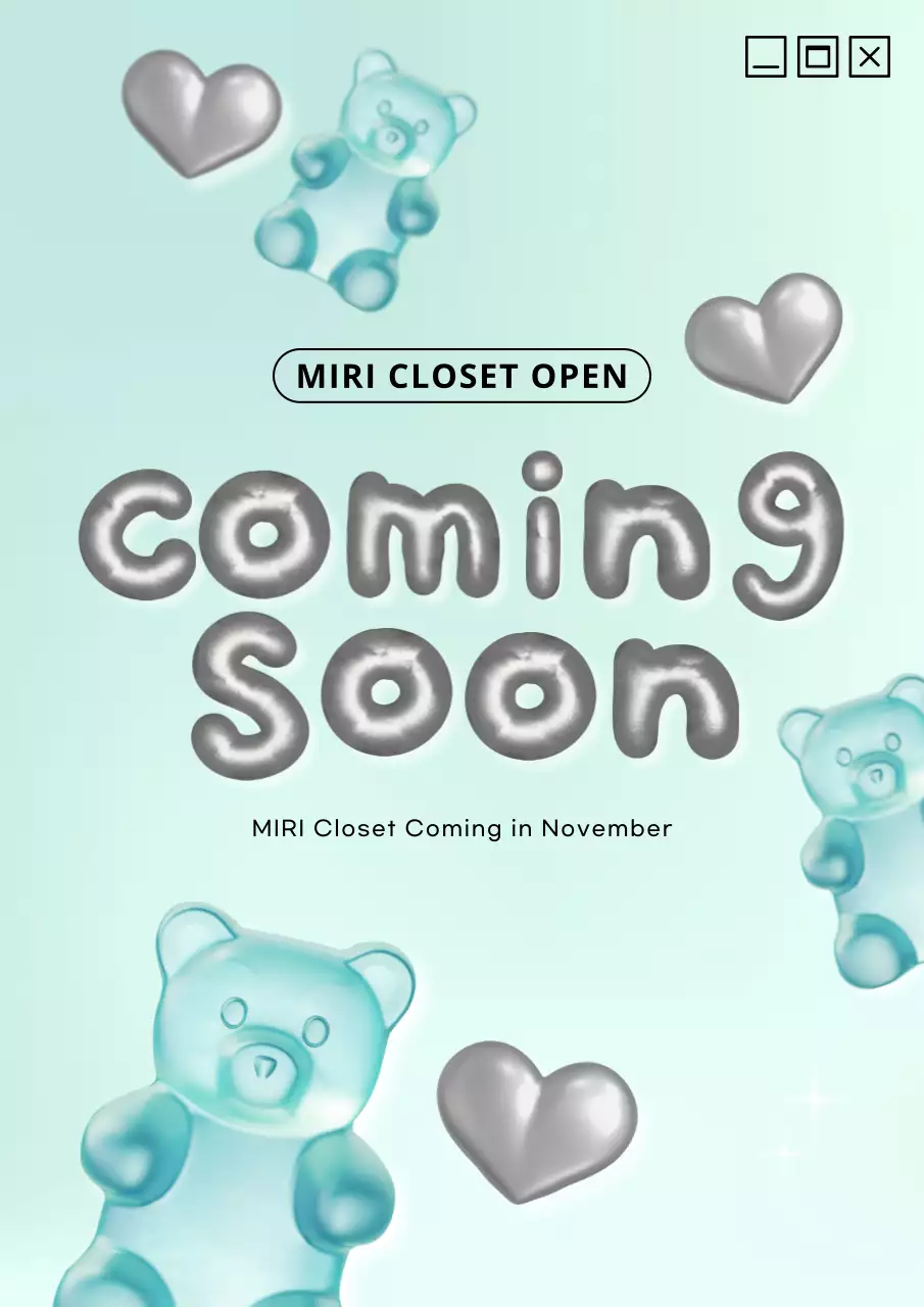 Poster thông báo về tủ quần áo thời trang Mint