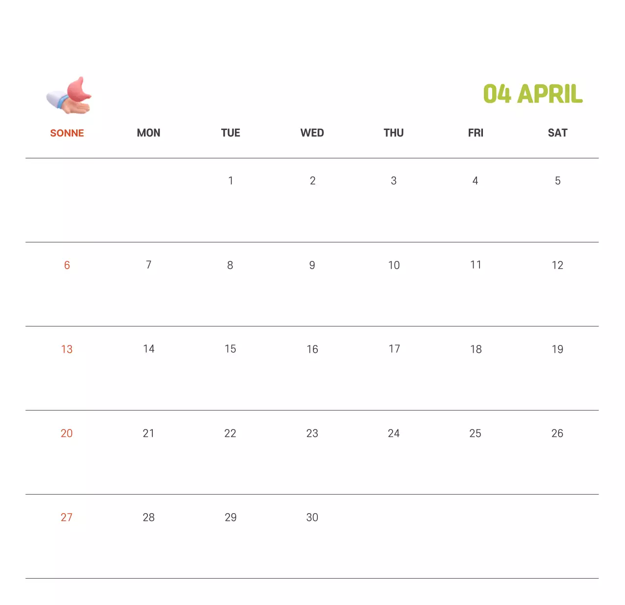 Ein festliches Krankenhaus mit Illustrationen zum Thema Gesundheit und Familie und farbenfrohen Akzenten