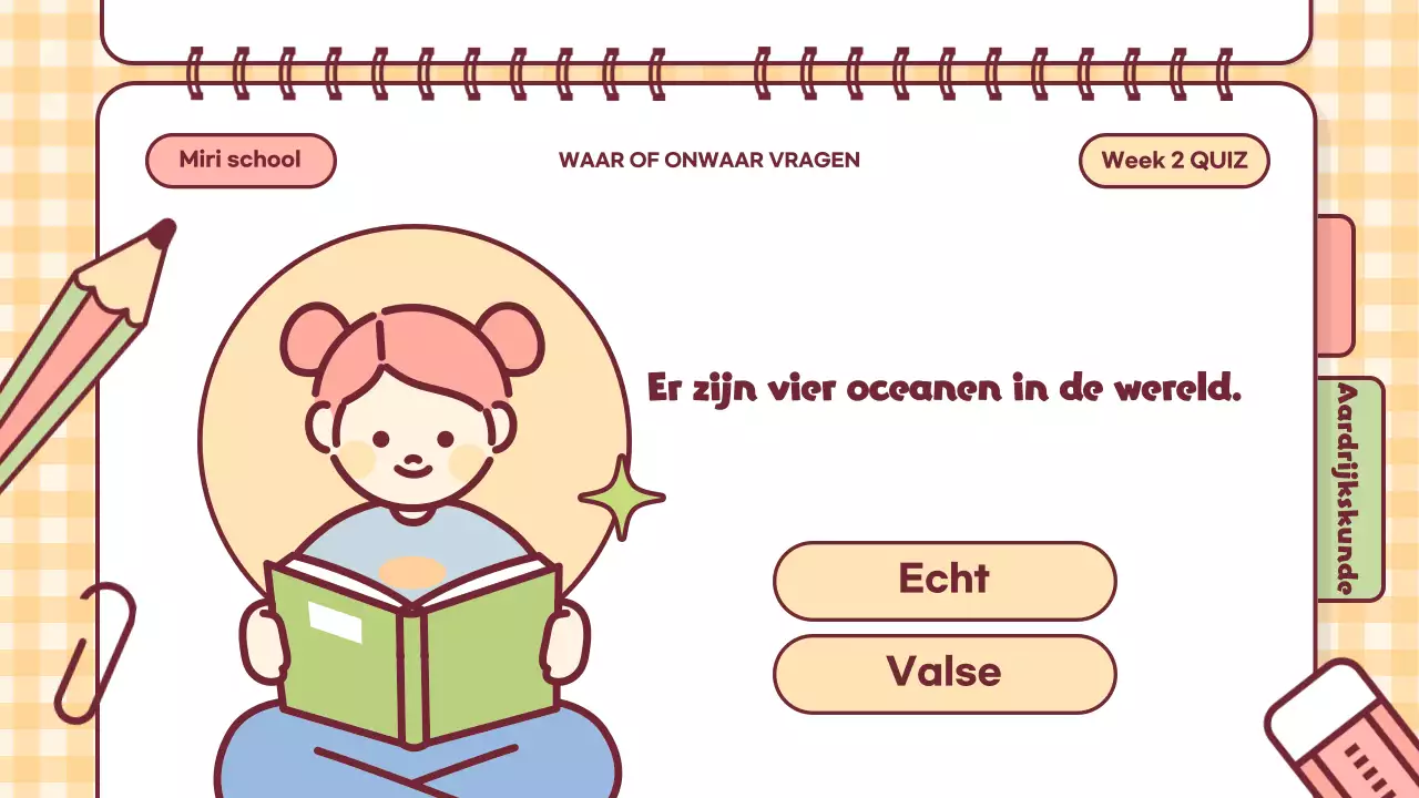 Roze Speelse Quiz Tijd Klas Presentatie