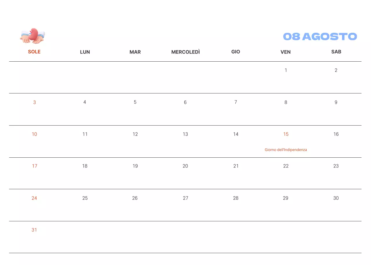 Un ospedale festivo con illustrazioni a tema salute e famiglia e accenti colorati