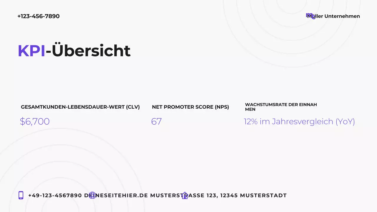 Lila moderner Marketingplan